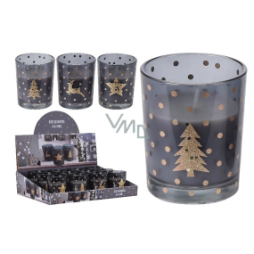 Arome Christmas candle scented glass gold 6 cm 1 piece