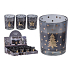 Arome Christmas candle scented glass gold 6 cm 1 piece