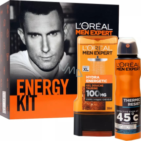 Loreal Paris Men Expert Energy Kit Thermic Resist antiperspirant deodorant spray for men 150 ml + shower gel with taurine 300 ml, cosmetic set