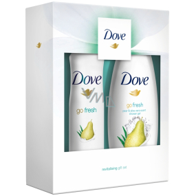 Dove Go Fresh Pear and Aloe Vera shower gel for women 250 ml + antiperspirant deodorant spray for women 150 ml, cosmetic set