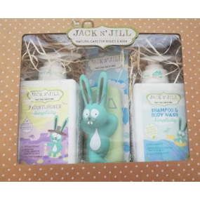 Jack N Jill BIO Simplicity Simplicity body lotion for children dispenser 300 ml + 2in1 shower gel and shampoo for children dispenser 300 ml + Bunny bath toy, cosmetic set