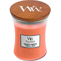 WoodWick Tamarind & Stonefruit - Tamarind and stone scented candle with wooden wick and lid glass medium 275 g
