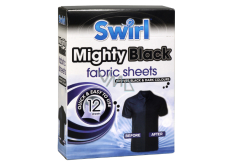 Swirl Mighty Black Black linen napkins for washing machine 12 pieces