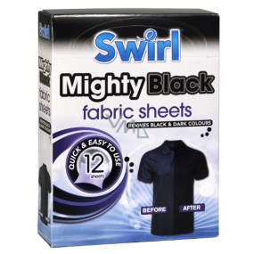 Swirl Mighty Black Black linen napkins for washing machine 12 pieces