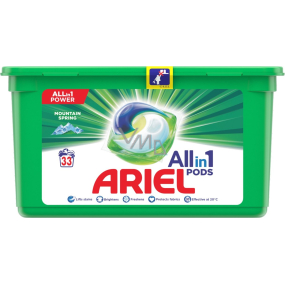 Ariel All-in-1 Pods Mountain Spring gel capsules for washing clothes 33 pieces 831.6 g