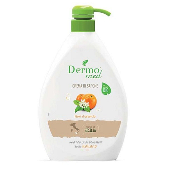 Dermomed Bio Orange Flower - Sicilia liquid soap pump 600 ml
