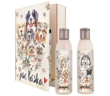 Bohemia Gifts Dog love shower gel 200 ml + hair shampoo 200 ml, book cosmetic set