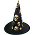 Rappa Halloween Witch Hat with skulls 35 cm
