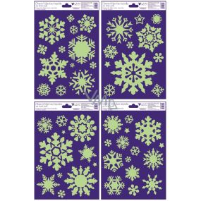 Window film without adhesive plastic glow in the dark flakes 20 x 30 cm