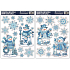 Window film without glue with glitter snowmen with snowflakes 42 x 30 cm