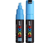 Posca Universal acrylic marker with wide, cut tip 8 mm Light blue PC-8K