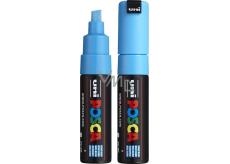 Posca Universal acrylic marker with wide, cut tip 8 mm Light blue PC-8K