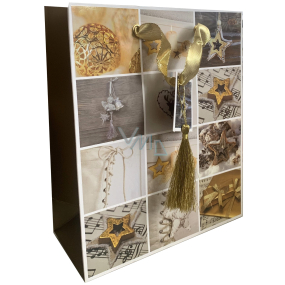 EP Line Paper gift bag 19 x 23 x 9 cm Christmas gold decorations