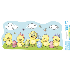 Arch Sticker, window film without adhesive Merry Chickens Easter 35 x 16 cm