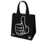 Shopping bag fabric black Thumbs up 34 x 34 x 20,5 cm