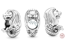 Charm Sterling silver 925 Merlion symbol Syngapuru, travel bracelet bead