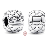 Charm Sterling silver 925 Studs stopper, clip bead on lucky bracelet