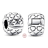 Charm Sterling silver 925 Studs stopper, clip bead on lucky bracelet