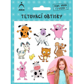 Arch Tattoo decals with certificate for children Animals - Orange dog 14 x 11 cm