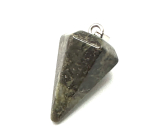 Serpentine pendulum natural stone 2,2 cm, stone of healers