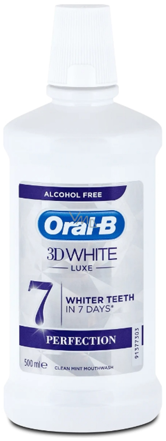 OralB 3D White Luxe Perfection mouthwash whitens teeth in 7 days 500