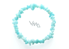 Amazonite Peru bracelet elastic chopped natural stone 19 cm, stone of hope