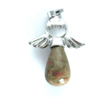 Unakit Angel pendant natural stone 4,2 x 3 cm, stone of personal growth and visions