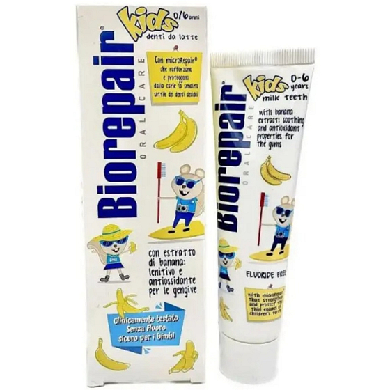 Biorepair Kids Toothpaste with Banana Flavor for Children 0-6 Years 50 ml