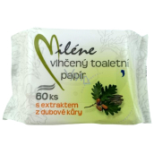 Miléne vlhčený toaletní papír s extraktem z dubové kůry 60 kusů
