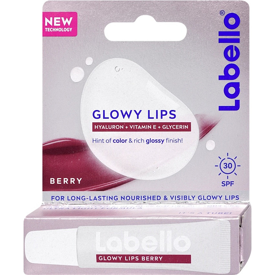 Labello Glowy Lips Lip Balm Berry OF30+, 10 ml