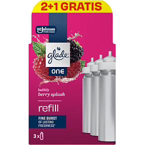 Glade ONE Replacement Refills for Air Freshener Bubbly Berry Splash 3×10 ml, 30 ml