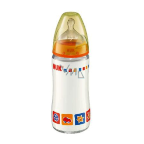 Nuk First Choice Glass Bottle 240 ml Silicone Teat 0-6 months size 1