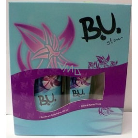 B.U. Star perfumed deodorant glass 75 ml + deodorant spray 150 ml, for women gift set