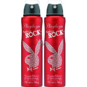Playboy Play It Rock deodorant spray for women 2 x 150 ml, cosmetic set