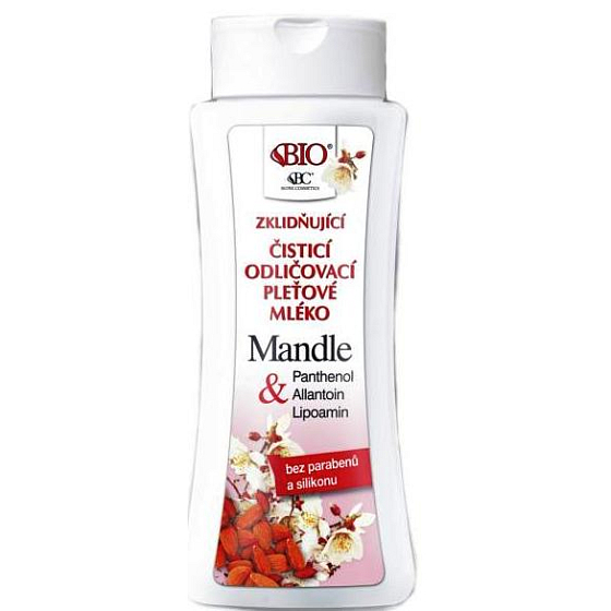 Bione Cosmetics Almonds soothing cleansing make-up remover lotion for all skin types 255 ml