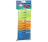 Clanax Jumbo clothes pegs plastic, colored 12 pieces