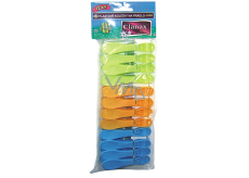Clanax Jumbo clothes pegs plastic, colored 12 pieces