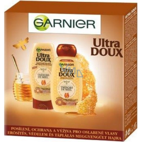 Garnier Ultra Doux Trésors de Miel shampoo for weakened and brittle hair 250 ml + Ultra Doux Trésors de Miel balm for weakened and brittle hair 200 ml, cosmetic set
