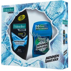 Palmolive Men Refreshing shower gel 250 ml + Mennen Speed Stick Power of Nature Avalanche deodorant stick 60 g, cosmetic set