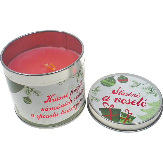 Nekupto Jasmine gift scented candle Happy and merry 18 g