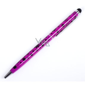 Albi Original Ballpoint pen with stylus Flowers dark pink R / Č