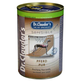 Dr. Clauders Sensible Horse meat for adult sensitive dogs 100% meat 400 g