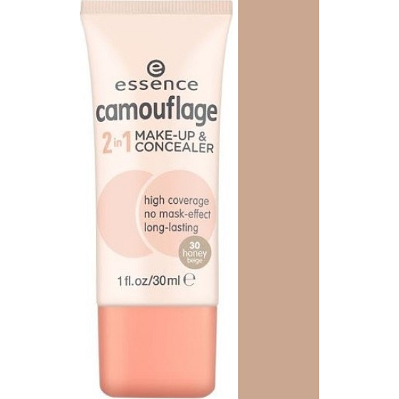 Essence Camouflage 2in1 make-up and concealer 30 Honey Beige 30 ml