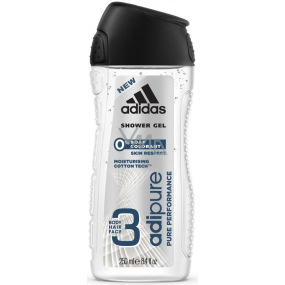 Adidas Adipure shower gel without soap ingredients and dyes for men 250 ml