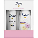Dove Purely Pampering Cream and Peony Shower Gel for Women 250 ml + Invisible Dry antiperspirant spray 150 ml, cosmetic set
