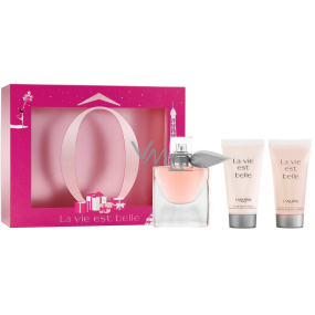 Lancome La Vie Est Belle perfumed water for women 30 ml + body lotion 50 ml + shower gel 50 ml, gift set