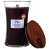 WoodWick Black Cherry - Black Cherry scented candle with a wooden wick and lid glass large 609.5 g