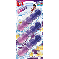 Dr. Devil WC Bicolor 5ball sunset blossom hanging toilet block, 3× 35 g