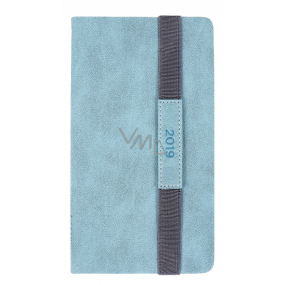 Albi Diary 2019 weekly with wide elastic band Blue 10 x 17,8 x 1,1 cm