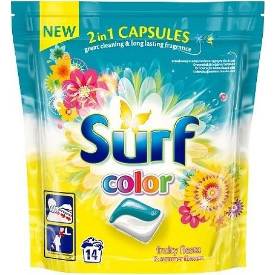 Surf Color Fruity Fiesta & Summer Flowers capsules for washing colored clothes 14 pieces 337 g